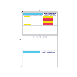 STYLE GGG-A LASER RX LABEL - 8.5" x 5.5" (Half Sheet)