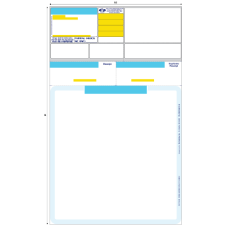 STYLE TTT LASER RX LABEL - 8.5" x 14" w/ Blue highlights