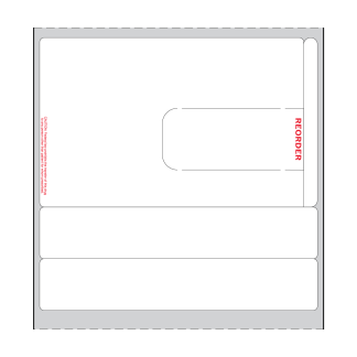 DT LABEL 3.875" x 4", FANFOLD.