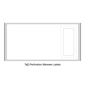 DT LABEL 4 1/8" x 2 1/8" - INTERNAL LABEL w/ REORDER TAB,  NO PERF. (SKU #5946)