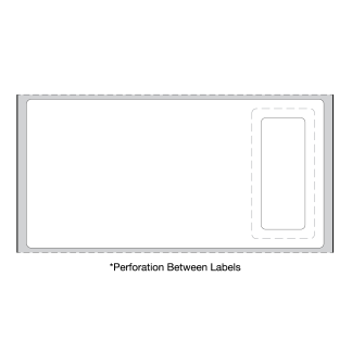 DT LABEL 4 1/8" x 2 1/8" - EXTERNAL LABEL w/ REORDER TAB,  w/ PERF. (SKU #5947)