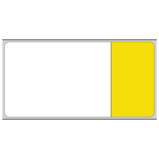 DT LABEL 4 1/8" x 2 1/8" FOR SCRIPT PRO ON 3" CORE, w/ OUT PERF;  LANDSCAPE