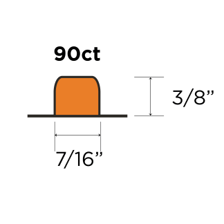 M-Blister, 90 ct Amber, 3/8"
