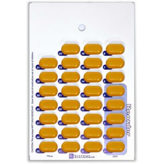 DOSIS Card, 31 ct., 1pc. w/XL Amber blister (Rev. #'s 31-1), 1/2"