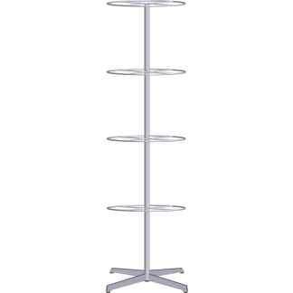 4 Ring Free Standing Revolving Racks