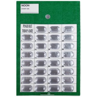 M-Card, 31 ct., MedTime Noon (Green)
