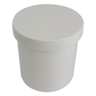 White Plastic Ointment Jars 1/2 oz