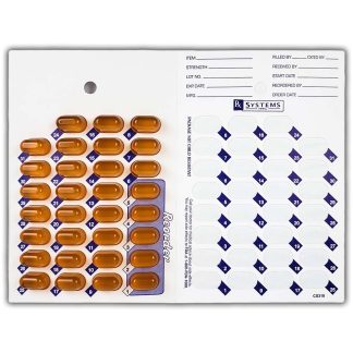 Cold Seal Card, 31 ct, 1 pc, XL, Amber, 1/2"
