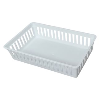 Plastic Mesh Basket, White